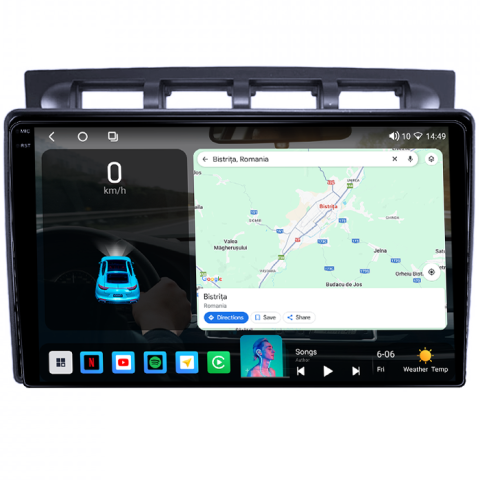 Navigatie dedicata Kia Picanto 2004-2007, 4GB RAM 32GB ROM, Octacore, Android 14, Display QLED 1K 9", DSP, Carplay&Android Auto, SIM 4G, Bluetooth, Ventilator Activ [1]