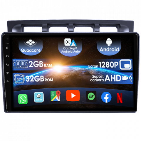 Kia - (Resigilata) Navigatie dedicata Kia Picanto 2004-2007, 2GB RAM 32GB ROM, Quad Core, Display 9" IPS Full HD, Carplay&Android Auto, Android 14, Suport camere AHD