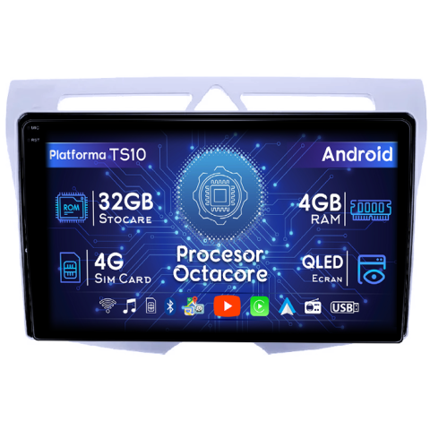 Kia - Navigatie dedicata Kia Picanto 2007-2011, 4GB RAM 32GB ROM, Octacore, Android 14, Display QLED 1K 9", DSP, Carplay&Android Auto, SIM 4G, Bluetooth, Ventilator Activ
