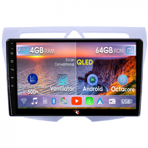 Picanto 2004-2011 - Navigatie dedicata Kia Picanto 2007-2011, 4GB RAM 64GB ROM, Octacore, Android 14, Display QLED 9", DSP, Carplay&Android Auto, SIM 4G, Ventilator Activ