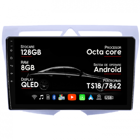 Kia - Navigatie dedicata Kia Picanto 2007-2011, 8GB RAM 128GB ROM, Octacore, Platforma (), Android 14, Display QLED 9”, Suporta camera 360º, DSP, Carplay&Android Auto, SIM 4G, Ventilator Activ