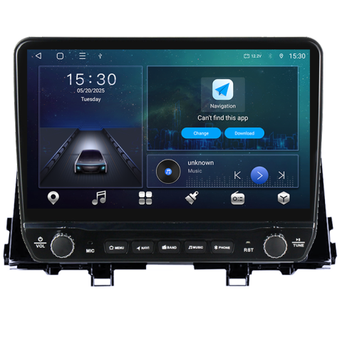 Navigatie dedicata Kia Picanto 2016+ Tesla cu butoane rotative model 2024, 4GB RAM 64GB ROM, Procesor Quadcore, Android 14, Display QLED 10", DSP, Carplay&Android Auto [5]