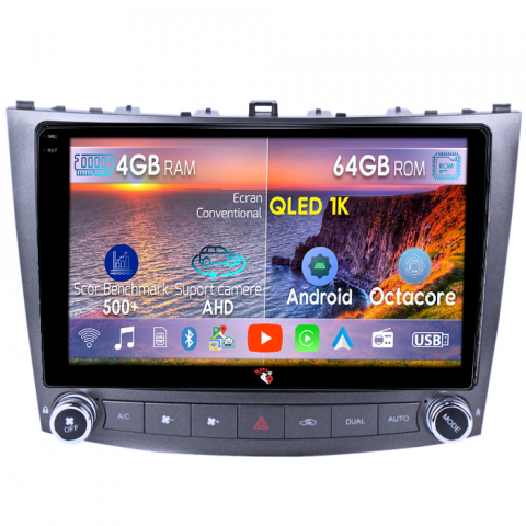 IS250 2010-2018 - Navigatie dedicata Lexus IS250 2010-2018, 4GB RAM 64GB ROM, Octacore, Android 14, Display QLED 9", DSP, Carplay&Android Auto, SIM 4G, Ventilator Activ