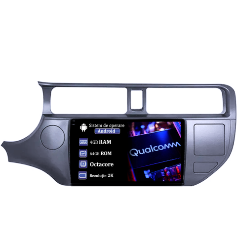 Kia - Navigatie dedicata Kia Rio 2011-2017, 4GB RAM 64GB ROM, Procesor Qualcomm Octacore, Android 14, Rezolutie 2K, Display QLED 9", DSP, Carplay&Android Auto, SIM 4G