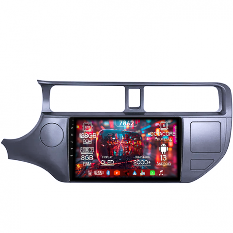 Kia - Navigatie dedicata Kia Rio 2011-2017, 8GB RAM 128GB ROM, Octacore, Platforma 7862,Android 13, Display QLED 9”, Suporta camera 360º, DSP, Carplay&Android Auto, SIM 4G, Ventilator Activ