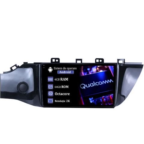RIO 2016-2019 - Navigatie dedicata Kia Rio 2016-2019, 4GB RAM 64GB ROM, Procesor Qualcomm Octacore, Android 14, Rezolutie 2K, Display QLED 9", DSP, Carplay&Android Auto, SIM 4G