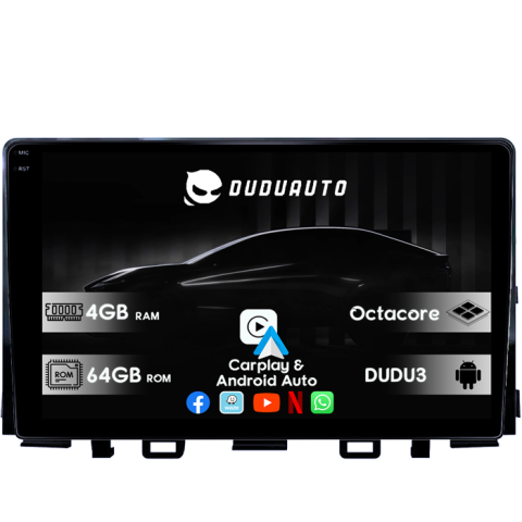 Navigatii Dedicate - Navigatie dedicata Kia Rio 2017- 2019, DUDU3, 4GB RAM 64GB ROM, Octacore, Platforma 8581, Android, Display QLED 9", DSP, Carplay&AndroidAuto