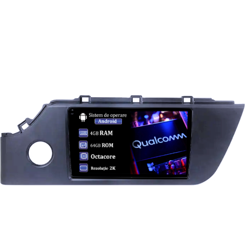 RIO 2020-2021 - Navigatie dedicata Kia Rio 2020-2021, 4GB RAM 64GB ROM, Procesor Qualcomm Octacore, Android 14, Rezolutie 2K, Display QLED 9", DSP, Carplay&Android Auto, SIM 4G