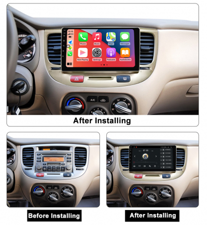(Resigilata) Navigatie dedicata Kia Rio2 2005-2011, 2GB RAM 32GB ROM, Quad Core, Display 9" IPS Full HD, Carplay, Android 13, Bluetooth, Magazin Play, Suport camere AHD [1]
