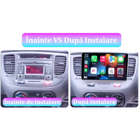 Navigatie dedicata Kia Rio2 2005-2011, 4GB RAM 64GB ROM, Procesor Qualcomm Octacore, Android 14, Rezolutie 2K, Display QLED 9", DSP, Carplay&Android Auto, SIM 4G [4]