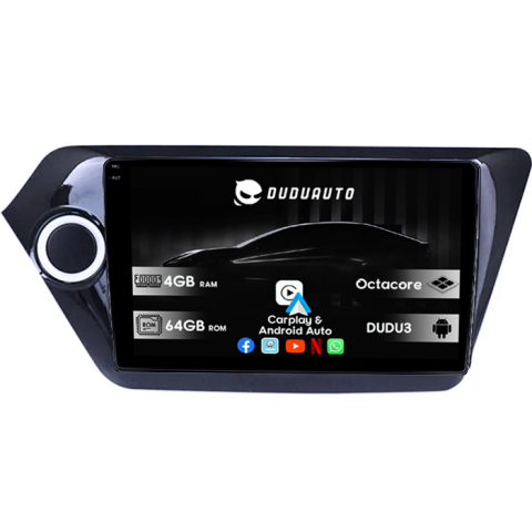 Navigatii Dedicate - Navigatie dedicata Kia Rio 2011-2015, DUDU3, 4GB RAM 64GB ROM, Octacore, Platforma 8581, Android, Display QLED 9", DSP, Carplay&AndroidAuto