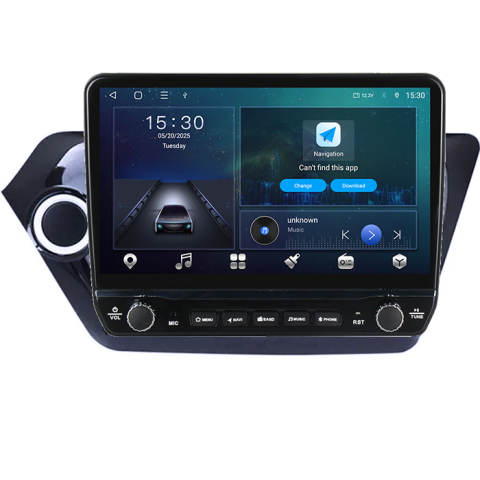 Navigatie dedicata Kia RIO 2011-2015 Tesla cu butoane rotative model 2024, 4GB RAM 64GB ROM, Procesor Quadcore, Android 14, Display QLED 10", DSP, Carplay&Android Auto [5]