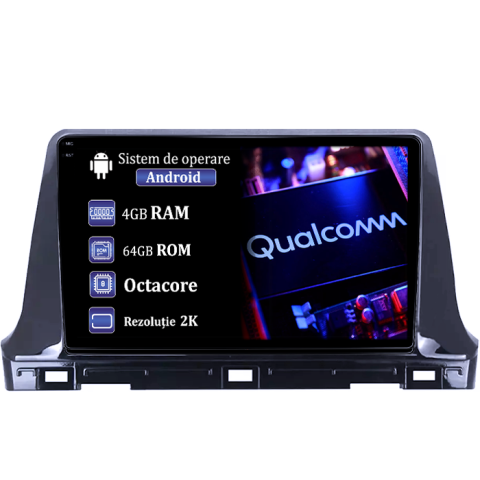 KIA Seltos 2016-2020 - Navigatie dedicata KIA Seltos 2016-2020, 4GB RAM 64GB ROM, Procesor Qualcomm Octacore, Android 14, Rezolutie 2K, Display QLED 10", DSP, Carplay&Android Auto, SIM 4G