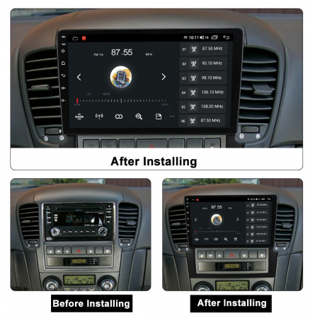 Navigatie dedicata Kia Sorento 2002-2011, 4GB RAM 64GB ROM, Octacore, Android 13, Display QLED 9", DSP, Carplay, Android Auto, Internet, Youtube, Waze, WIFI, Bluetooth [3]