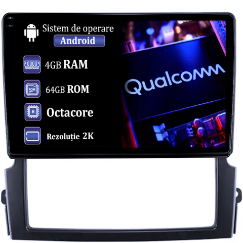 Sorento 2002-2011 - Navigatie dedicata Kia Sorento 2002-2011, 4GB RAM 64GB ROM, Procesor Qualcomm Octacore, Android 14, Rezolutie 2K, Display QLED 9", DSP, Carplay&Android Auto, SIM 4G