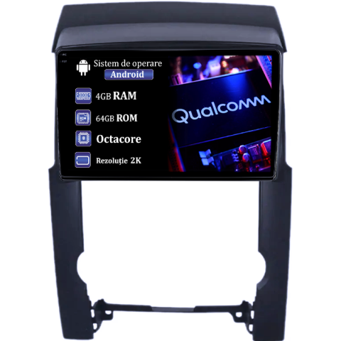 Sorento 2009-2012 - Navigatie dedicata KIA Sorento 2009-2012, 4GB RAM 64GB ROM, Procesor Qualcomm Octacore, Android 14, Rezolutie 2K, Display QLED 10", DSP, Carplay&Android Auto, SIM 4G