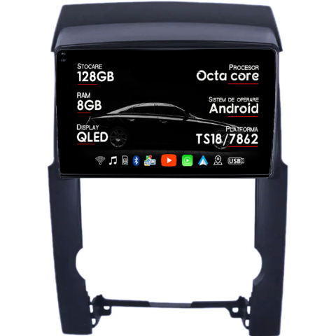 Navigatii Dedicate - Navigatie dedicata KIA Sorento 2009-2012, 8GB RAM 128GB ROM, Octacore, Platforma TS18, Android 14, Display QLED 10", Suporta camera 360", DSP, Carplay&Android Auto, SIM 4G, Ventilator Activ