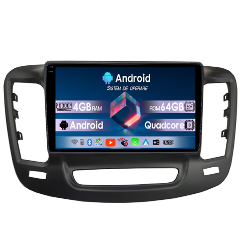 200 - Navigatie dedicata Chrysler 200, 4GB RAM 64GB ROM, Quadcore, Android 14, Display QLED  9", DSP, Carplay&Android Auto, Suport camere AHD