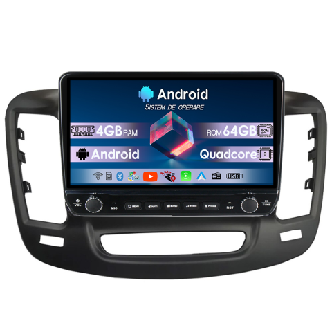 CHRYSLER - Navigatie dedicata Chrysler 200 Tesla Cu Butoane Rotative Model 2024, 4GB RAM 64GB ROM, Procesor Quadcore, Android 14, Display QLED 10", DSP, Carplay&AndroidAuto