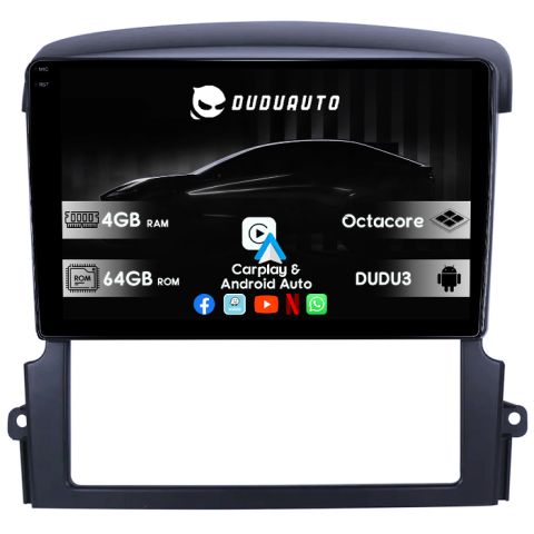 Navigatii Dedicate - Navigatie dedicata Kia Sorento 2002-2011, DUDU3, 4GB RAM 64GB ROM, Octacore, Platforma 8581, Android, Display QLED 9", DSP, Carplay&AndroidAuto