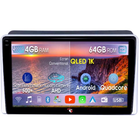 Kia - Navigatie dedicata Kia Sorento 2013-2014, 4GB RAM 64GB ROM, Octacore, Android 14, Display QLED 1K 9", Carplay&Android Auto, SIM 4G, Ventilator Activ
