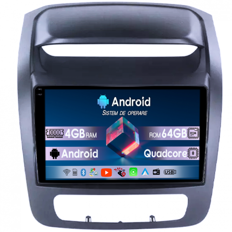Sorento 2013-2015 - Navigatie dedicata Kia Sorento 2013-2015, 4GB RAM 64GB ROM, Quad Core, Display 9" QLED 1K, Carplay, Android 14, Bluetooth, Magazin Play, Suport Camere AHD