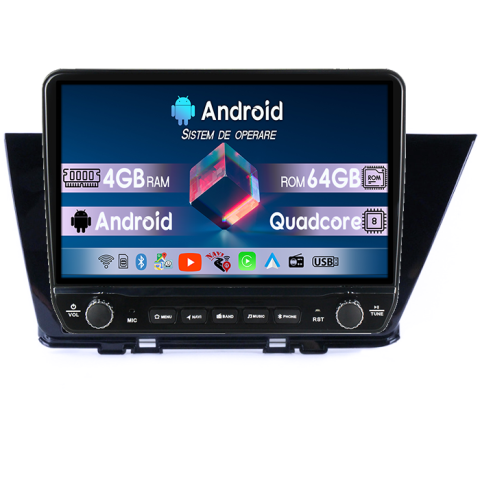 Niro 2016-2019 - Navigatie dedicata Kia Niro 2016-2019 Tesla cu butoane rotative model 2024, 4GB RAM 64GB ROM, Procesor Quadcore, Android 14, Display QLED 10", DSP, Carplay&Android Auto
