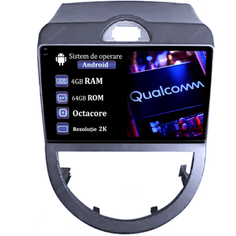 Kia Soul 2008-2011 - Navigatie dedicata Kia Soul 2008-2011, 4GB RAM 64GB ROM, Procesor Qualcomm Octacore, Android 14, Rezolutie 2K, Display QLED 9", DSP, Carplay&Android Auto, SIM 4G