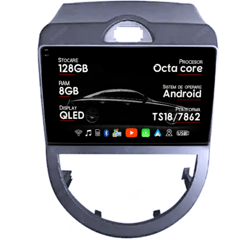 Navigatii Dedicate - Navigatie dedicata Kia Soul 2010-2013, 8GB RAM 128GB ROM, Octacore, Platforma TS18, Android 14, Display QLED 9", Suporta camera 360", DSP, Carplay&Android Auto, SIM 4G, Ventilator Activ