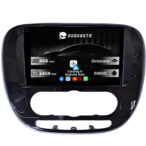 Navigatii Dedicate - Navigatie dedicata Kia Soul 2013-2019, DUDU3, 4GB RAM 64GB ROM, Octacore, Platforma 8581, Android, Display QLED 9", DSP, Carplay&AndroidAuto