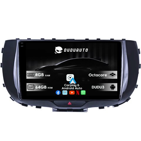 Navigatii Dedicate - Navigatie dedicata Kia Soul 2019-2020, DUDU3, 4GB RAM 64GB ROM, Octacore, Platforma 8581, Android, Display QLED 9", DSP, Carplay&AndroidAuto