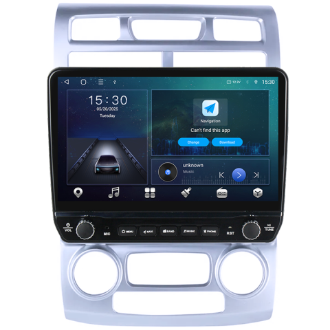 Navigatie dedicata Kia Sportage 2004-2007 Tesla cu butoane rotative model 2024, 4GB RAM 64GB ROM, Procesor Quadcore, Android 14, Display QLED 10", DSP, Carplay&Android Auto [5]