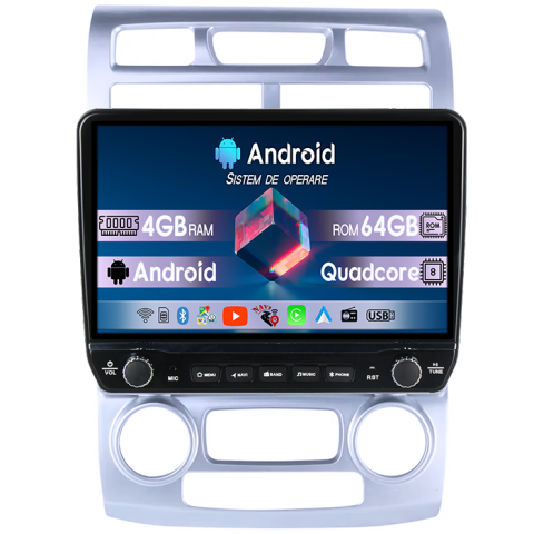 Navigatie dedicata Kia Sportage 2004-2007 Tesla cu butoane rotative model 2024, 4GB RAM 64GB ROM, Procesor Quadcore, Android 14, Display QLED 10", DSP, Carplay&Android Auto [0]