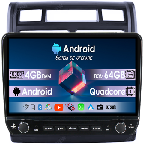 Sportage 2004-2010 - Navigatie dedicata Kia Sportage 2004-2010 Tesla cu butoane rotative model 2024, 4GB RAM 64GB ROM, Procesor Quadcore, Android 14, Display QLED 10", DSP, Carplay&Android Auto