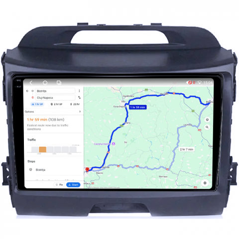 Navigatie dedicata Kia Sportage 2010-2015, 4GB RAM 64GB ROM, Octacore, Android 14, Display QLED 1K 9", DSP, Carplay, Android Auto, Internet, Youtube, Waze, WIFI, Bluetooth [3]