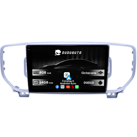 Navigatii Dedicate - Navigatie dedicata Kia Sportage 4 2018-2019, DUDU3, 4GB RAM 64GB ROM, Octacore, Platforma 8581, Android, Display QLED 9", DSP, Carplay&AndroidAuto