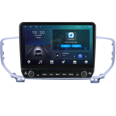 Navigatii Dedicate - Navigatie dedicata Kia Sportage 2016+ Tesla cu butoane rotative model 2024, 4GB RAM 64GB ROM, Procesor Quadcore, Android 14, Display QLED 10", DSP, Carplay&Android Auto