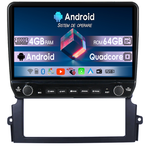 Sorento 2002-2011 - Navigatie dedicata Kia Sorento 2002-2011 Tesla cu butoane rotative model 2024, 4GB RAM 64GB ROM, Procesor Quadcore, Android 14, Display QLED 10", DSP, Carplay&Android Auto
