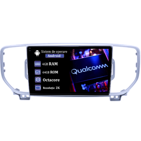 Kia - Navigatie dedicata Kia Sportage 4 2018-2019, 4GB RAM 64GB ROM, Procesor Qualcomm Octacore, Android 14, Rezolutie 2K, Display QLED 9", DSP, Carplay&Android Auto, SIM 4G