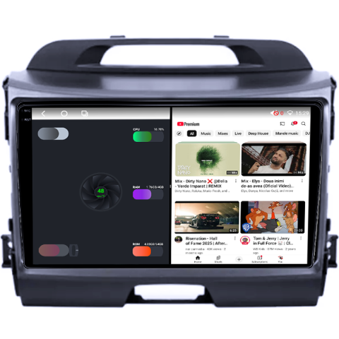 Navigatie dedicata Kia Sportage, 4GB RAM 64GB ROM, Procesor Qualcomm Octacore, Android 14, Rezolutie 2K, Display QLED 9", DSP, Carplay&Android Auto, SIM 4G [2]
