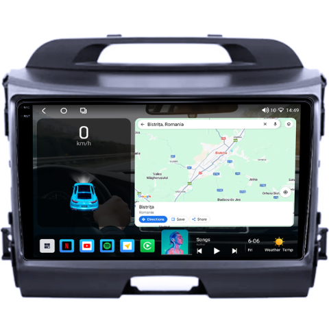 Navigatie dedicata Kia Sportage, 4GB RAM 64GB ROM, Procesor Qualcomm Octacore, Android 14, Rezolutie 2K, Display QLED 9", DSP, Carplay&Android Auto, SIM 4G [1]
