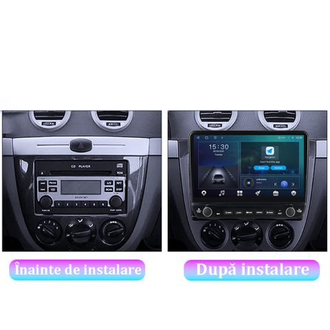 Navigatie dedicata Lacetti Excelle Tesla cu butoane rotative model 2024, 4GB RAM 64GB ROM, Procesor Quadcore, Android 14, Display QLED 10", DSP, Carplay&Android Auto [3]