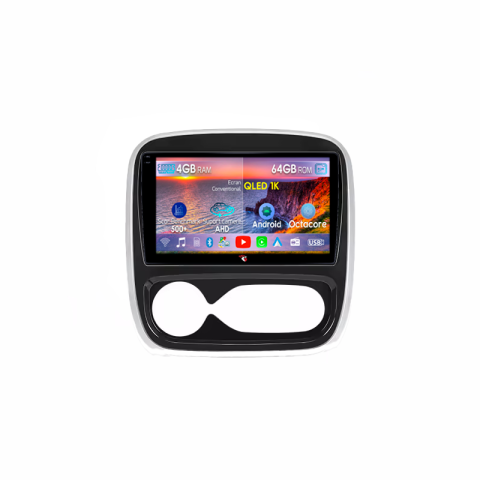 Renault - Navigatie dedicata Renault Trafic 3, 4GB RAM 64GB ROM, Octacore, Android, Display QLED 9", DSP, Carplay&Android Auto, SIM 4G, Ventilator Activ