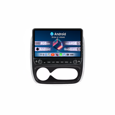 Renault - Navigatie dedicata Renault Trafic 3 Tesla Cu Butoane Rotative Model 2024, 4GB RAM 64GB ROM, Procesor Quadcore, Android, Display QLED 10", DSP, Carplay&AndroidAuto