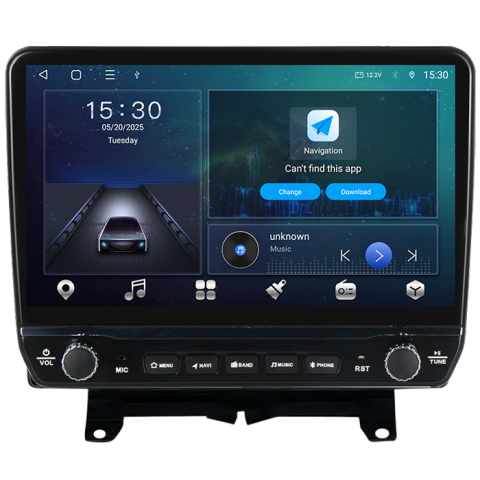 Navigatie dedicata Land Range Rover Tesla cu butoane rotative model 2024, 4GB RAM 64GB ROM, Procesor Quadcore, Android 14, Display QLED 10", DSP, Carplay&Android Auto [5]
