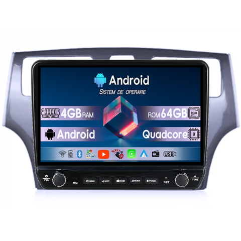 ES250 2001-2006 - Navigatie dedicata Lexus ES250 2001-2006 Tesla cu butoane rotative model 2024, 4GB RAM 64GB ROM, Procesor Quadcore, Android 14, Display QLED 10", DSP, Carplay&Android Auto
