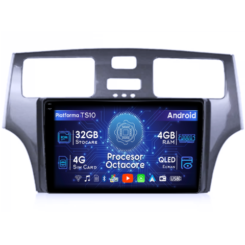 Lexus - Navigatie dedicata Lexus ES250 2001-2006, 4GB RAM 32GB ROM, Octacore, Android 14, Display QLED 1K 9", DSP, Carplay&Android Auto, SIM 4G, Bluetooth, Ventilator Activ