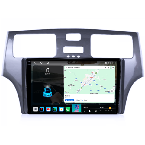 Navigatie dedicata Lexus ES250 2001-2006, 4GB RAM 64GB ROM, Procesor Qualcomm Octacore, Android 14, Rezolutie 2K, Display QLED 9", DSP, Carplay&Android Auto, SIM 4G [1]