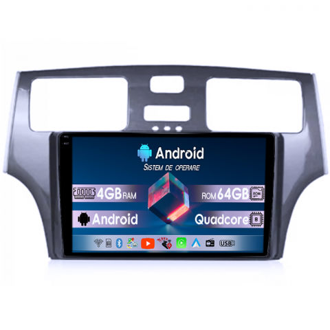 Lexus - Navigatie dedicata Lexus ES250 2001-2006, Android 14, Wirreles Carplay si Android auto 4GB RAM 64GB ROM, Display QLED 1K, 9 inch, Microfon Extern