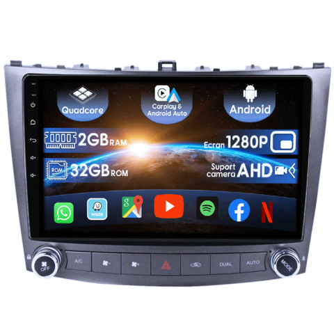 Lexus - (Resigilata) Navigatie dedicata Lexus IS250 2005-2013, 2GB RAM 32GB ROM, Quad Core, Display 9" IPS Full HD, Carplay&Android Auto, Android 14, Suport camere AHD